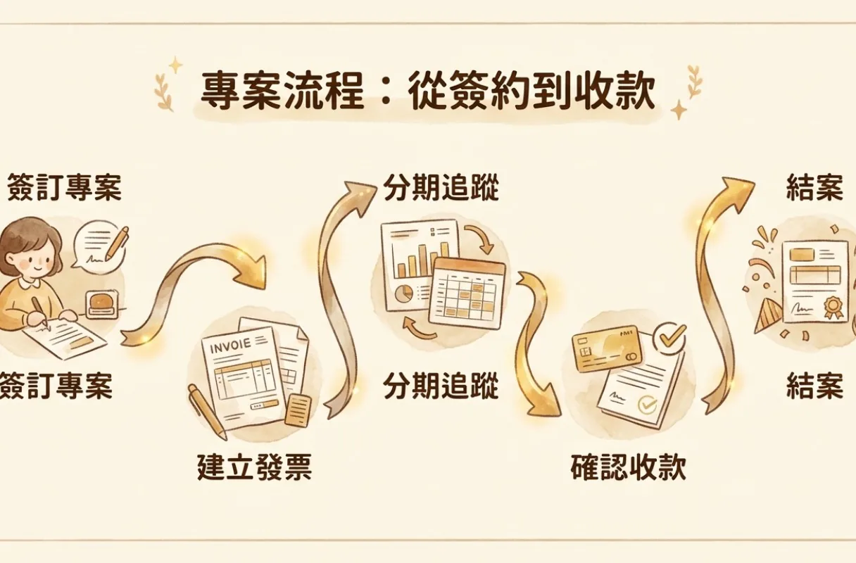 ProFi automated flow from project to payment