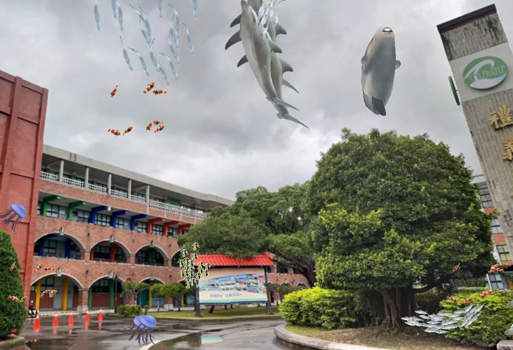AR marine life scene 01