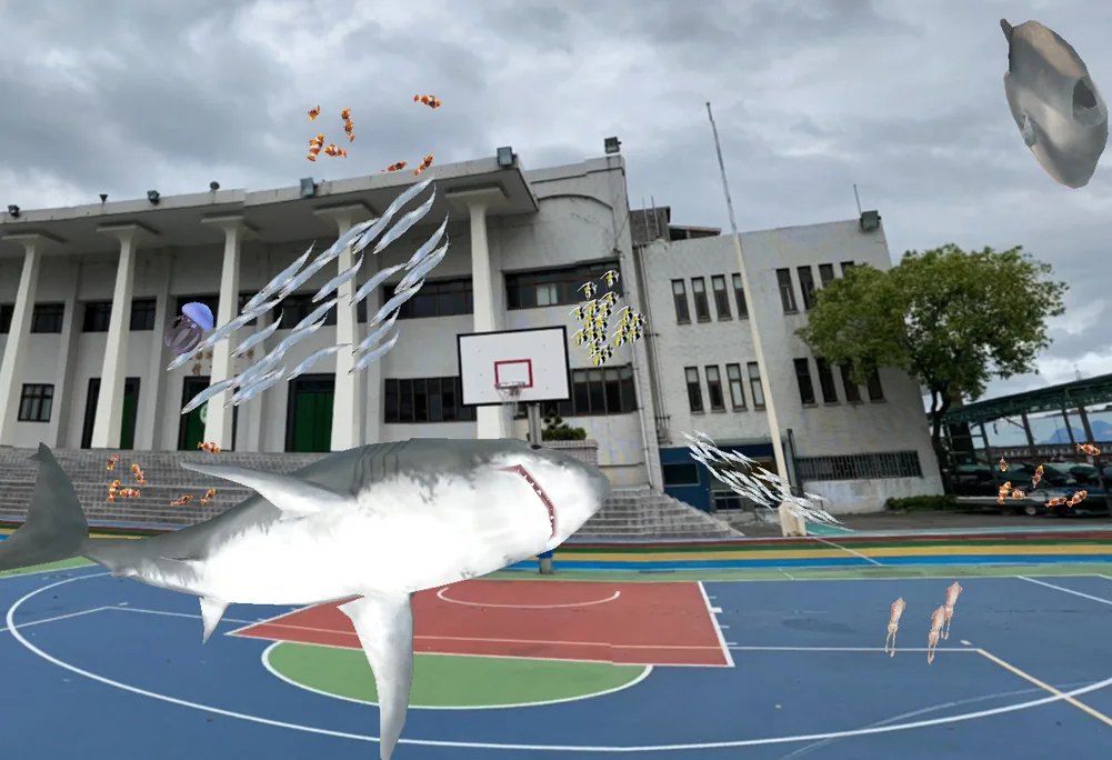 AR marine life scene 02