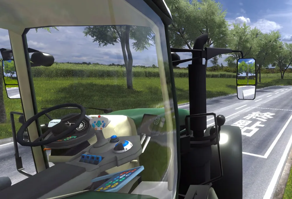Tractor driving test simulation