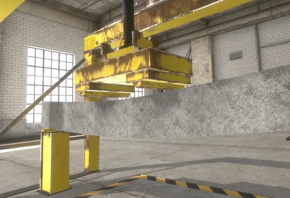 Reinforced concrete VR lab simulation